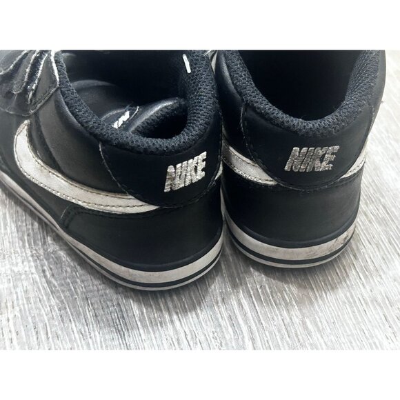 Nike Capri 3 Leather Shoes Size 6c Toddler Hook & Loop Black - Picture 3 of 6